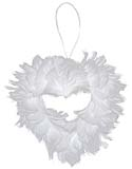 SE0273-P-0001 Valentine heart set to hang 20 and 12cm white  white-valentine's-day-heart-wreath-Enkels-Feathers