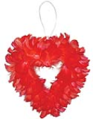 SE0273-P-0485 Valentine heart set to hang 20 and 12cm red  red-Valentine's-day-heart-wreath-Enkels-Feathers