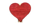 SE0309-N-0485 Love decoration red heart on clip 6pc/pb 3,5cm  SE0309-N-0485