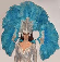 ES9001-H-0640 Headdress turquoise on demand  ES9001-H-0640